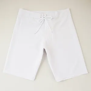 Pantaloncini da mare bianchi tinta unita uomo asciugatura rapida spiaggia surf sport