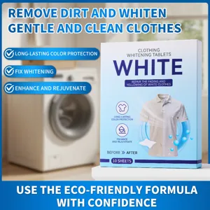 Blancs Vêtements Blanchiment Élimination des Taches Tablettes de Lessive Feuilles de Détergent de Nettoyage Éclaircissantes Pour Soin du Linge