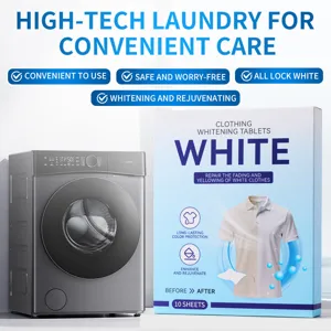 Tablettes de blanchiment pour linge blanc, élimination des taches et réparation jaunissement