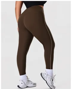 Hoge taille grote maat yoga leggings voor dames comfortabele ademende sport fitness broek
