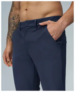 Men casual golf straight pants detail, soft skin-friendly quick dry athletic trousers for outdoor.