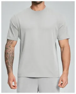 Men's breathable quick-dry short sleeve t-shirt for running, fitness and gym workouts.