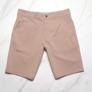 Short de plage décontracté pour homme séchage rapide unie vue détaillée avec boutons.