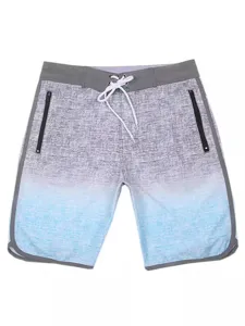 Men's Quick Dry Four-Way Stretch Beach Shorts Casual Summer Board Shorts Drawstring Sports Swimming Trunks