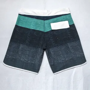 Short de bain homme séchage rapide à rayures, taille élastique, idéal pour le surf et la natation.