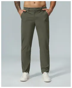 Men's soft quick-dry golf casual straight trousers, perfect for outdoor commuting and sports.