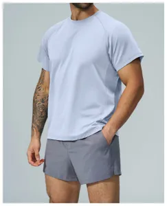 Men's quick-drying short sleeve sports t-shirt for fitness, outdoor training and daily wear.