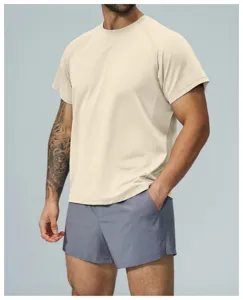 Men's breathable short sleeve t-shirt for outdoor fitness sports training and hiking.