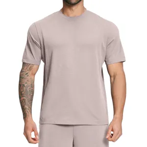 Men's breathable quick-dry short sleeve t-shirt for fitness running athletic workout gym apparel