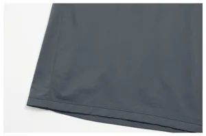 Men quick dry t-shirt fabric detail dark gray breathable athletic top close-up view