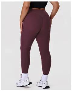 Nude feeling plus size high waist yoga leggings for women running fitness sports pants.
