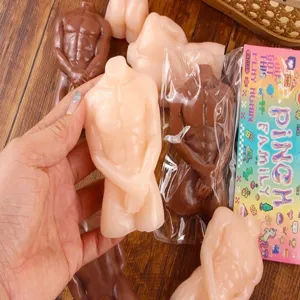 Funny muscle man stress relief toy, creative silicone squeeze toy for decompression and fun.
