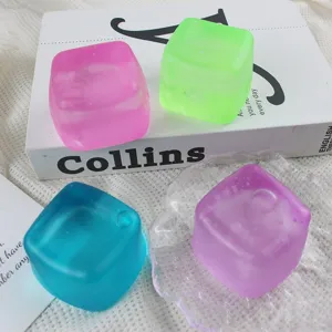 Δημιουργικό Παιχνίδι Squishy Σχήμα Παγοθήκης Αποσυμπίεση Μπλε Αλατιού Θαλάσσης Fidget Παιχνίδι Ανακούφισης από το Στρες για Ενήλικες Παιδιά