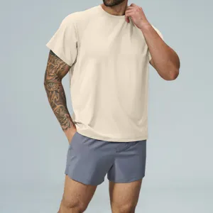 Men's quick-dry short sleeve t-shirt for outdoor fitness sports training and casual wear.