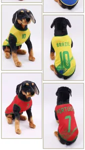 Maillot de football pour chien gilet respirant vetements d'ete pour petits chiens et chats