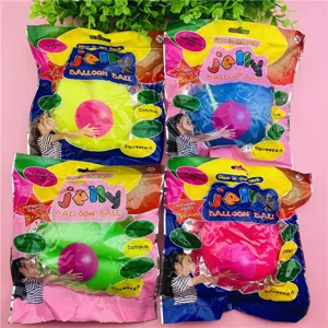 Juego de globos de gelatina de colores, juguete inflable rebotante de goma para niños.