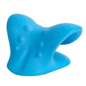Almohada de Tracción Cervical Ergonómica Masajeador Alivio Cuello EVA Portátil para Hogar Oficina Bienestar
