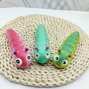Niedliches Raupe Antistress Spielzeug bunte Sand gefuellt Quetschi Fidget Toy Detailansicht