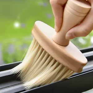 Car Interior Air Vent Cleaning Brush Wood Handle Soft Bristle Dust Removal Detail Brush For Automotive Dashboard Keyboard