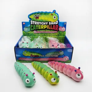 Elastischer Sand Raupe Fidget Spielzeug Stressabbau sensorisches Spielzeug bunt niedlich.