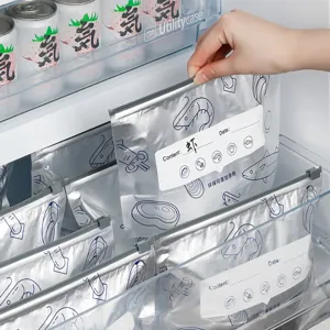 Aluminum Foil Resealable Fresh Keeping Bags Food Grade Ziplock Freezer Bags Household Refrigerator Food Storage Bags