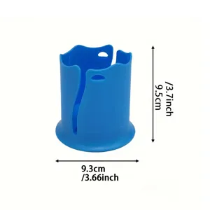 Blauwe siliconen kajak drinkhouder surf waterfles houder beugel met maat 9.5x9.3cm