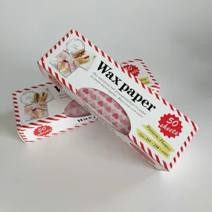 Wax paper for food wrapping, greaseproof sandwich burger paper sheets 215x250mm 50pcs