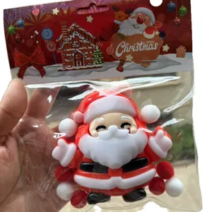 Noël Père Noël jouet de décompression à presser mignon cadeau de fête emballé