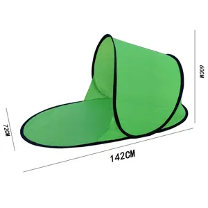 Tente de plage pop-up simple extérieure ouverture rapide pare-soleil vert équipement