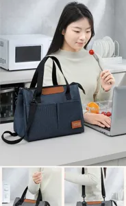 Borsa termica alla moda di grande capacita per pasti in ufficio e pendolarismo quotidiano.