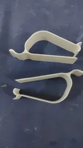 Close-up detail of durable thickened toilet seat fixing clip and lifter for hygienic home use.