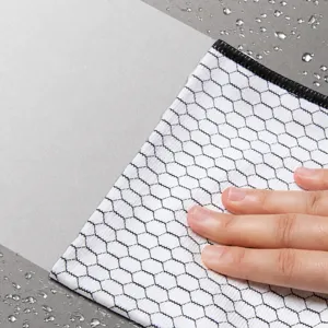 Honeycomb cleaning cloth lint free magic wipe water absorbing dish towel for glass kitchen.