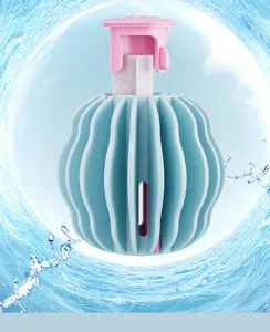 Laundry washing ball detail shot, anti-tangle color absorbing sheet for clean laundry care