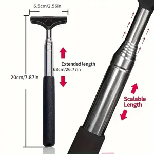 Car rearview mirror telescopic wiper portable anti rain snow glass cleaning brush tool