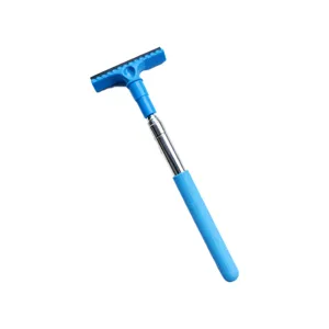 Portable telescopic car rearview mirror wiper for clear glass and easy rain snow cleaning.