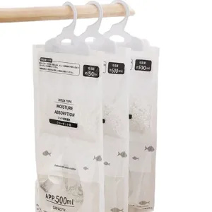 Hanging wardrobe dehumidifier bag moisture absorber closet calcium chloride moisture proof.