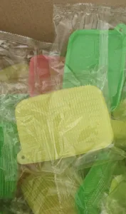 Λεπτομερής όψη εύκαμπτης βούρτσας καθαρισμού σιλικόνης για φρούτα και λαχανικά.