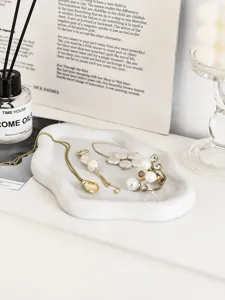 Cloud shaped jewelry tray white plastic storage dish for earrings rings necklace display