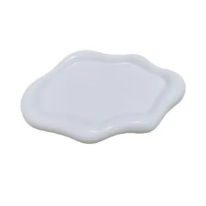 White cloud shaped plastic jewelry display tray minimalist ring earring storage tray main view