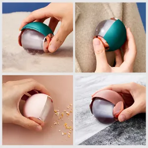 Portable washable lint roller reusable sticky sphere hair remover for clothes and carpet