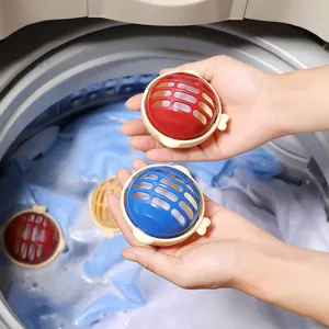 Sfera di lavaggio anti-aggrovigliamento domestica filtro pelucchi galleggiante per lavatrice.