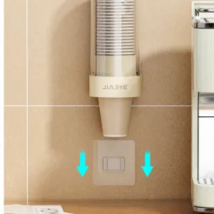 Distributore di bicchieri di carta da parete, porta bicchieri antipolvere per cucina e ufficio.