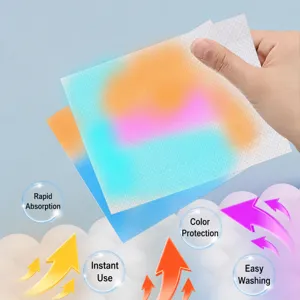Color catcher sheets for laundry washing machine anti dye transfer absorbent paper