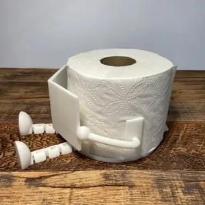 Support de papier toilette créatif en plastique blanc nouveauté organisateur de rouleau