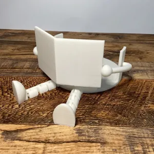 Support de papier toilette figurine de lecture imprimé en 3D créatif blanc porte-rouleau