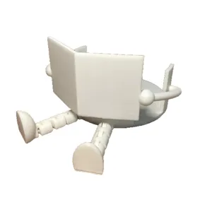 Porte papier toilette robot de lecture imprime en 3D support blanc pour deco de salle de bain
