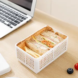 Tragbare Faltbare Sandwich Lunchbox Plastik Bento Box Outdoor Picknick Behälter Für Schüler Und Büroangestellte