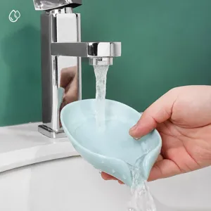 Jabonera de plastico con forma de hoja para bano escurridor bandeja organizadora minimalista