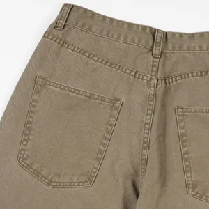 Mens womens casual straight trousers vintage khaki pants high waist relaxed fit daily wear style