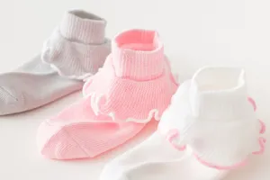 Cute baby ruffle cotton mid-calf socks 3-pack, soft breathable daily wear for kids apparel.